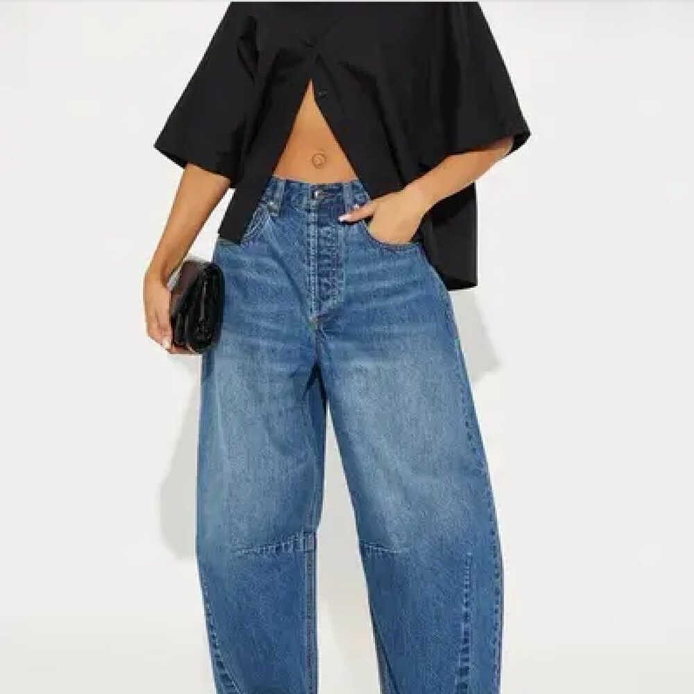 BCBGeneration Barrel Leg Denim Jeans